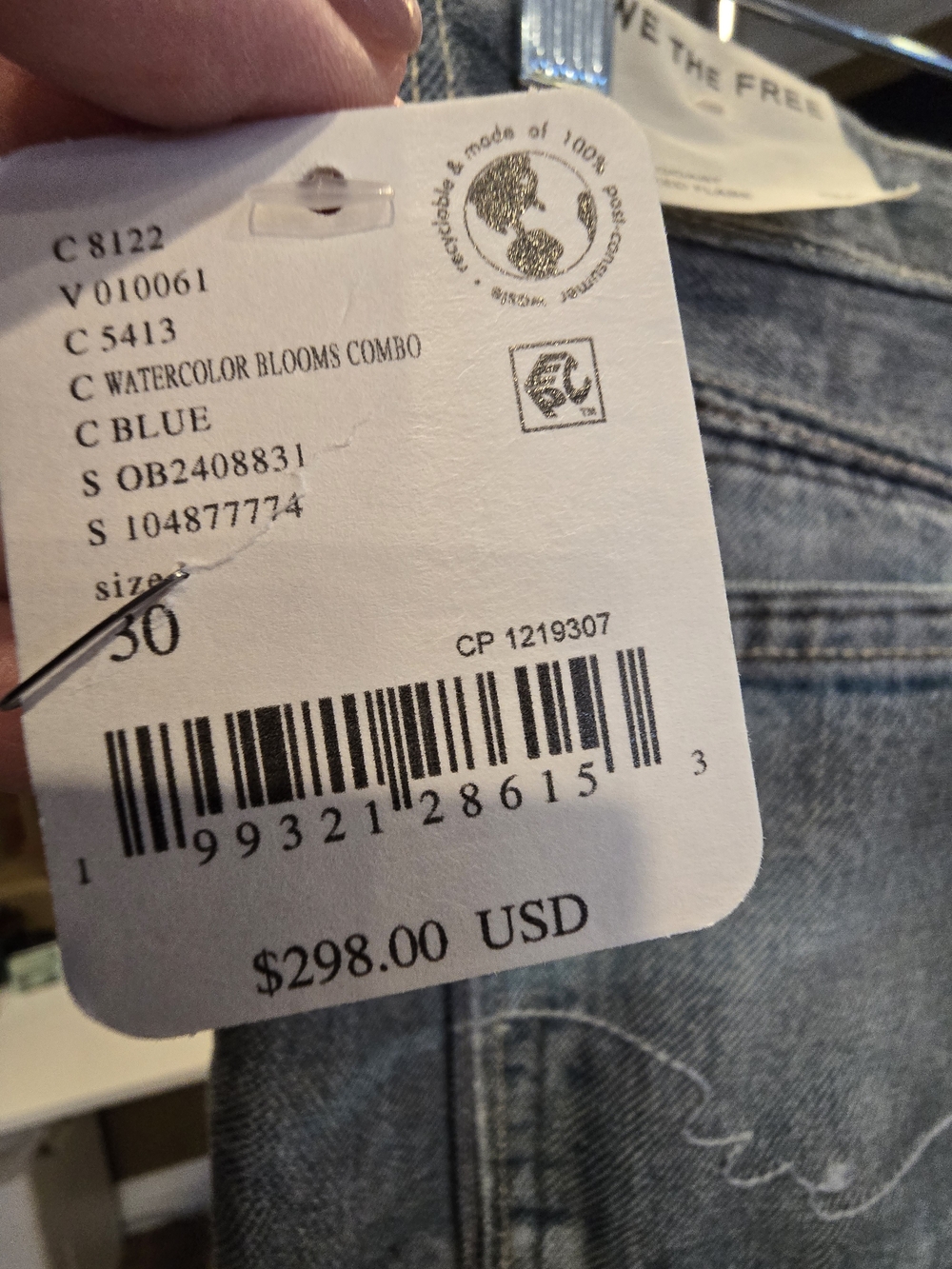 We The Free Floral West Coast Illusions Print Jeans - Picture 8 of 8